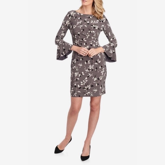 Lauren Ralph Lauren Dresses & Skirts - NWT Ralph Lauren Floral Faux Wrap Bell Cuff Sleeve